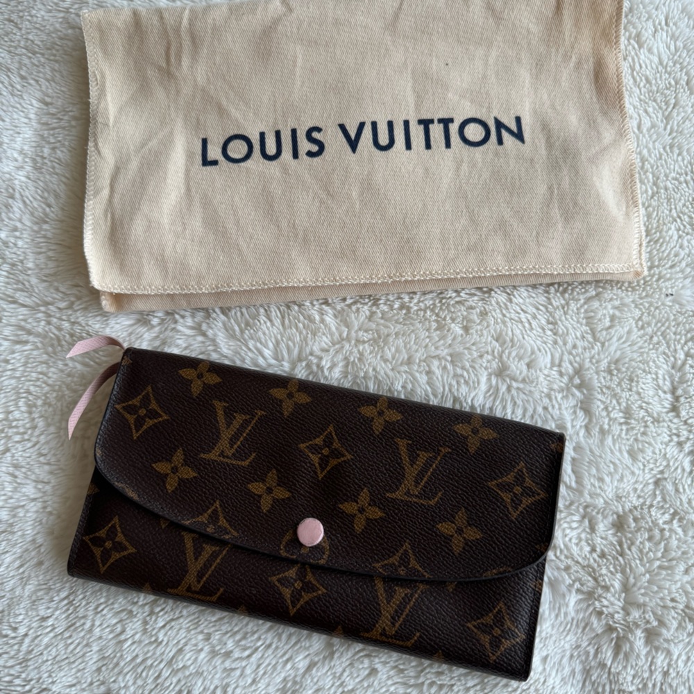 Authentic Louis Vuitton Emilie Wallet Monogram Rose‎ Ballerine Pink